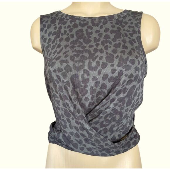 VICTORIA'S SECRET Heavenly Tank Top Animal Print Twist Front Tie Back Large - Picture 3 of 11